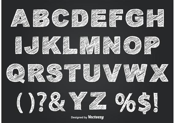 Chalkboard Style Alphabet
