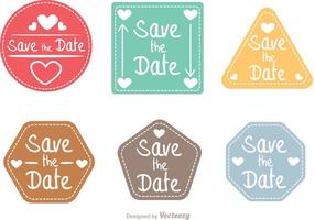 Save The Date Shapes Vector Pack