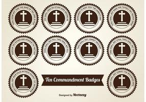 Ten Commandment Badges vector