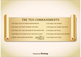 Ten Commandments on Paper Scroll vector