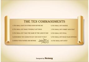 Ten Commandments on Paper Scroll vector