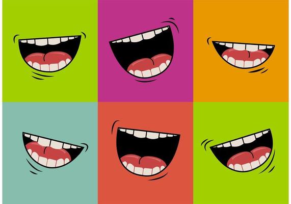 Mouth talking vector