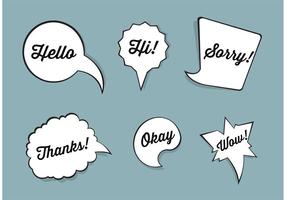 Speech bubble vector set