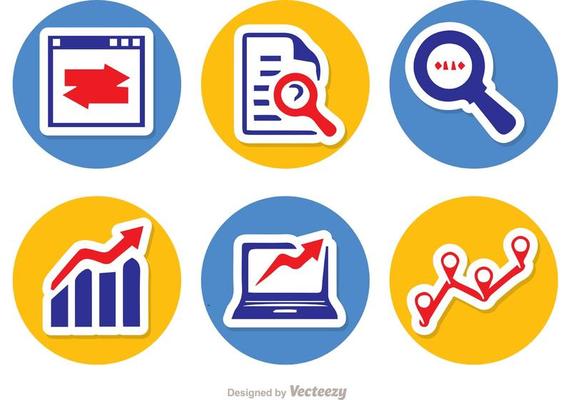 Big Data Circle Icons Vector Pack