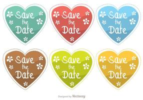 Save The Date Heart Vectors 