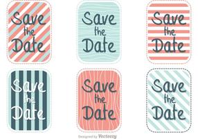 Striped Save The Date Vector Pack