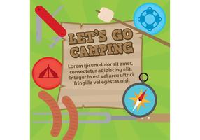 Let's Go Camping vector