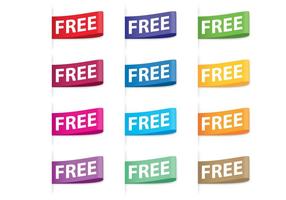 Colorful Free Tag Vectors