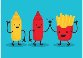 Fries And Friends vector