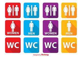 Restroom Icons vector
