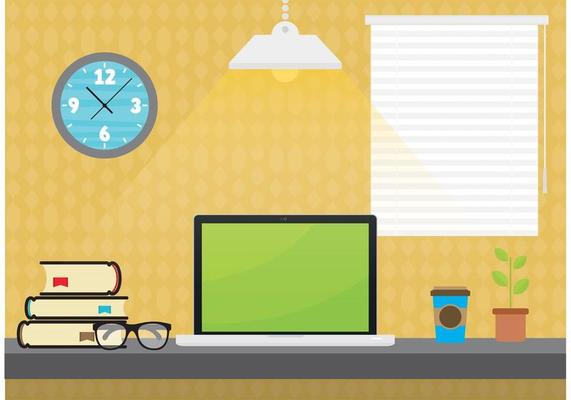 Student Desktop Vector 