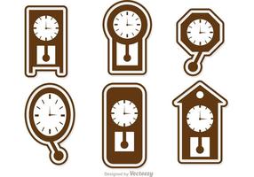 Wall Clock Icons Vector Pack
