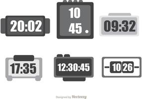 Digital Desktop Clock Vector Pack