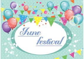 June Festival Vector Background 