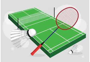 Juego de vectores de corte de bádminton