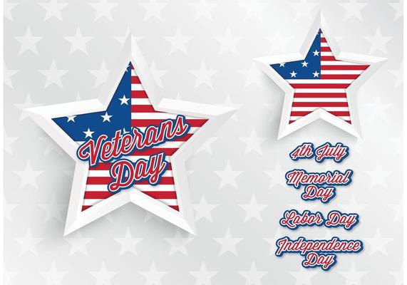 Free Vector Abstract USA Star Background