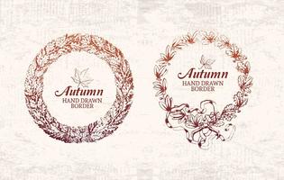 Free Hand Drawn Autumn Frame Border Vector