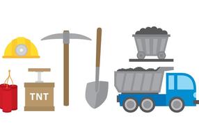 Mining Icons vector
