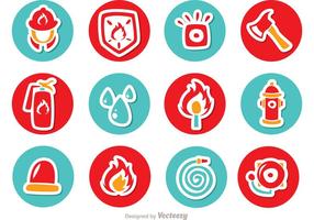 Circle Icons Fireman Vector Pack