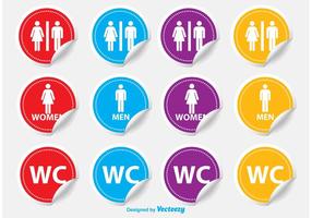 Restroom  WC Stickers vector
