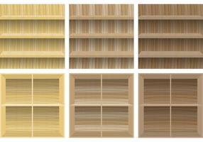 Wooden Shelves vector