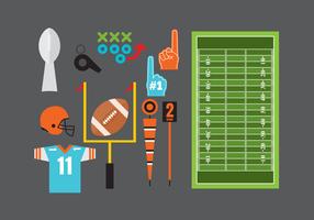 Flat Football Vector Elements