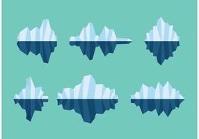 Vectores flotantes de los icebergs