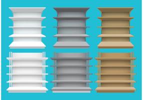 Supermarket 3D Shelves vector