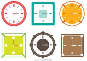 Colorful Clocks Vector Pack