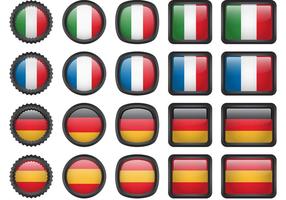 European Flag Icons vector
