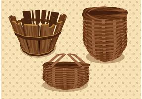 Old Basket Vector Pack