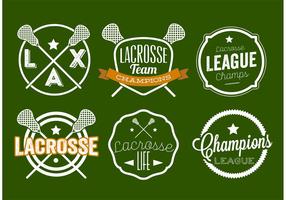 Juego de etiquetas Lacrosse vector