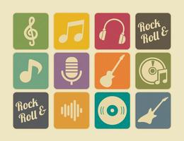 Retro Music Icons vector