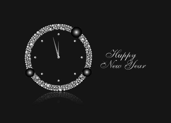 Free Vector New Year Clock