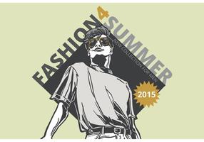 Free Vector Cool Dude Fashion Poster