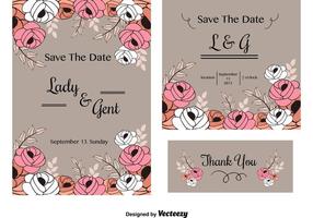 Wedding Invitation Cards vector
