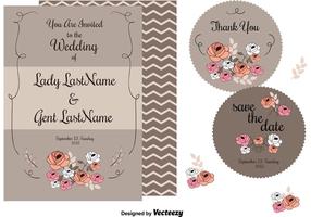 Wedding Invitation Cards vector