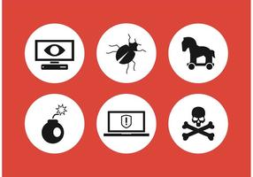 Computer Threat Icons  vector