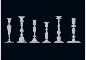 Silver candlesticks vector