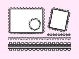 Free Vector Black Lace Frames And Borders