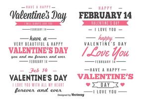 Valentine's Day labels vector