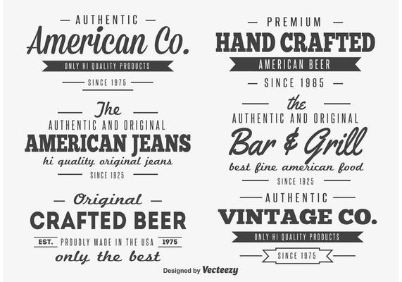 Retro Label Set