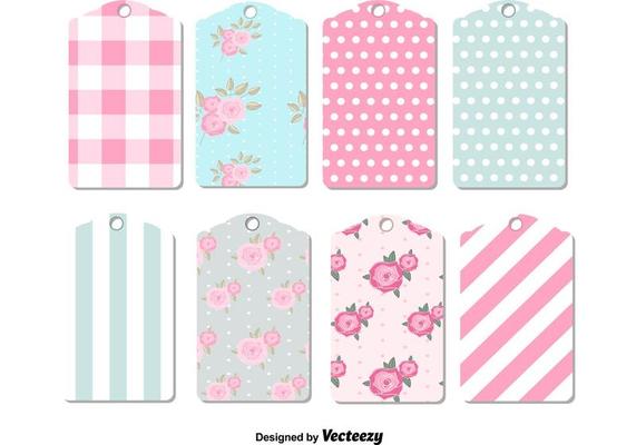 Shabby Chic Retro Tags