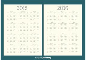 2015/2016 Calendarios vector