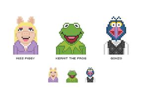 Personajes de vectores de Pixel Muppet Show gratis