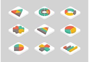 Free Flat Isometric Graphics vector Icon Set