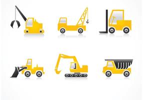 Free Construction Vehicles Vector Icons