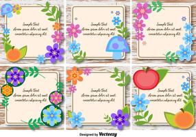 Spring and Floral Text Frames vector