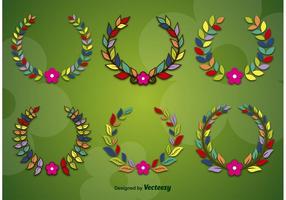 Spring and Flower Wreaths vector