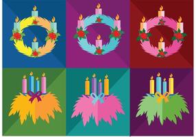 Simple Advent Wreath Vectors